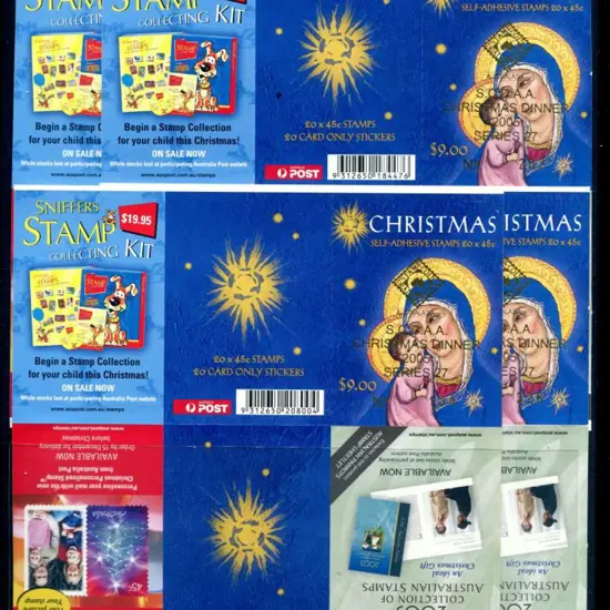 2005 $9 Christmas panes of 20 x 45c ovptd ...