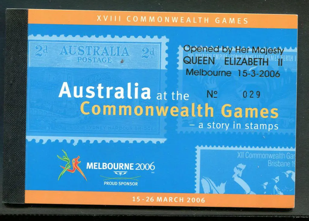 2006 $10.95 Commonwealth Games ovptd "Opened by ... Image 1++