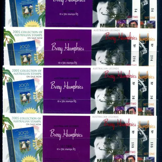 2006 $5 Dame Edna pair of booklets in both ...