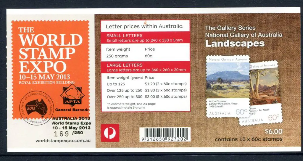2013 $6 Landscapes with the "Philatelic" barcode ... Image 1++