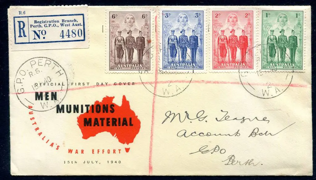 1940 (15th July) AIF set of 4 on "Registration ... Image 1++