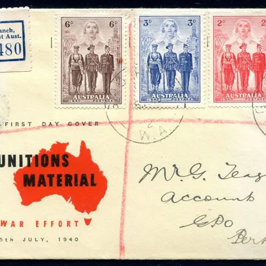 1940 (15th July) AIF set of 4 on "Registration ...