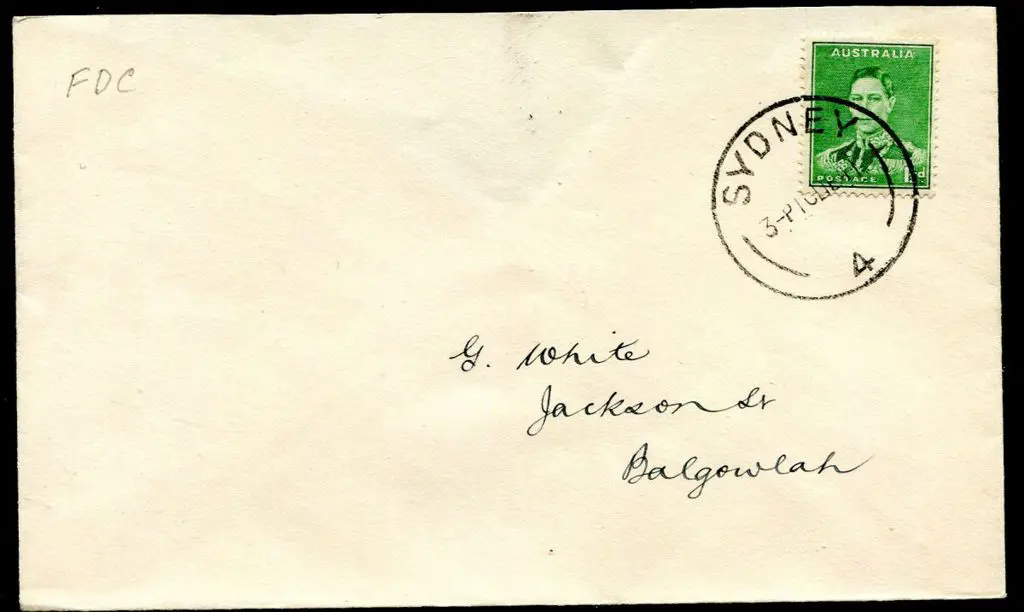 1941 (10th Dec) 1½d green KGVI definitive tied to ... Image 1++