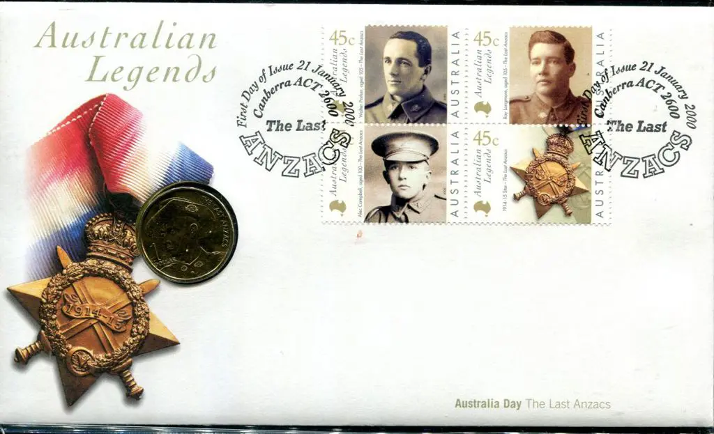 2000 (21st Jan) Australian Legends - ANZACS PNC ... Image 1++