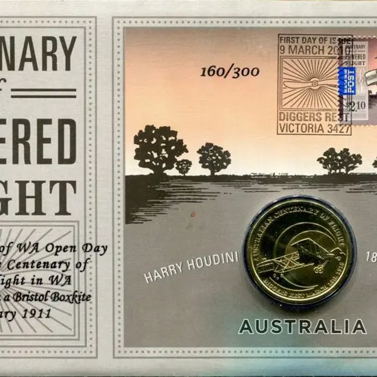 2010 (9th Mar) Cent of Powered Flight ovptd ...