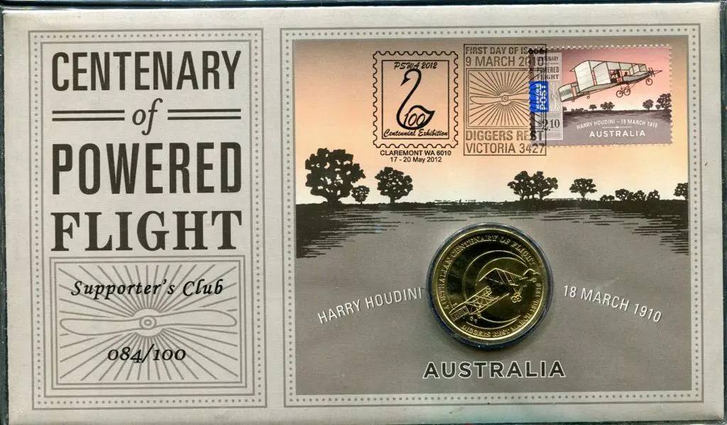 2010 (9th Mar) Cent of Powered Flight ovptd "PSWA ... Image 1++