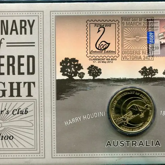 2010 (9th Mar) Cent of Powered Flight ovptd "PSWA ...