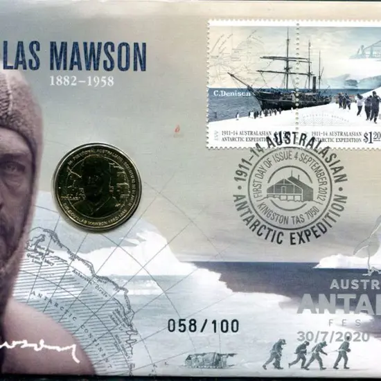 2012 (4th Sept) "Sir Douglas Mawson" $1 commem ...