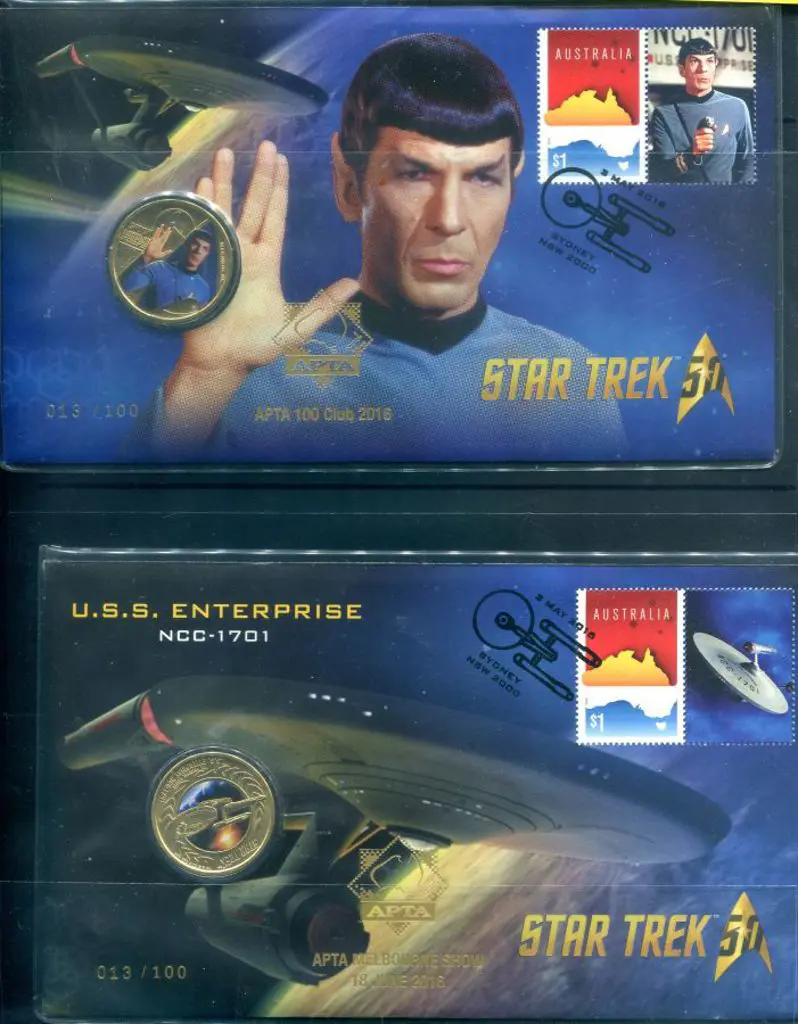 2016 (3rd May) Spock & USS Enterprise Star Trek $1 ... Image 1++
