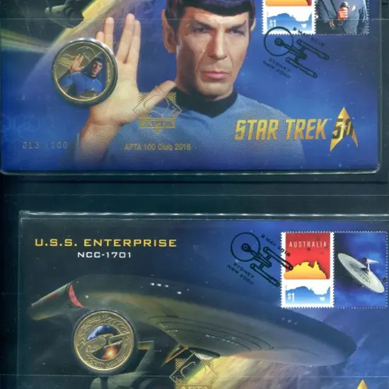 2016 (3rd May) Spock & USS Enterprise Star Trek $1 ...