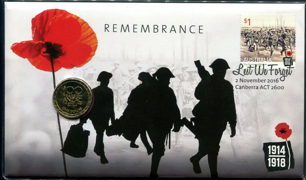 2016 (2nd Nov) Remembrance "Lest We Forget" $1 ... Image 1++