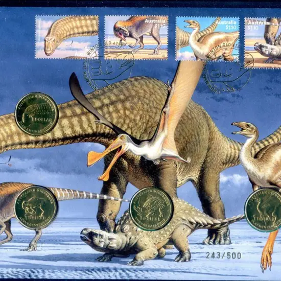 2022 (1st Nov) Aust Dinosaurs $1 pictorial coins x ...