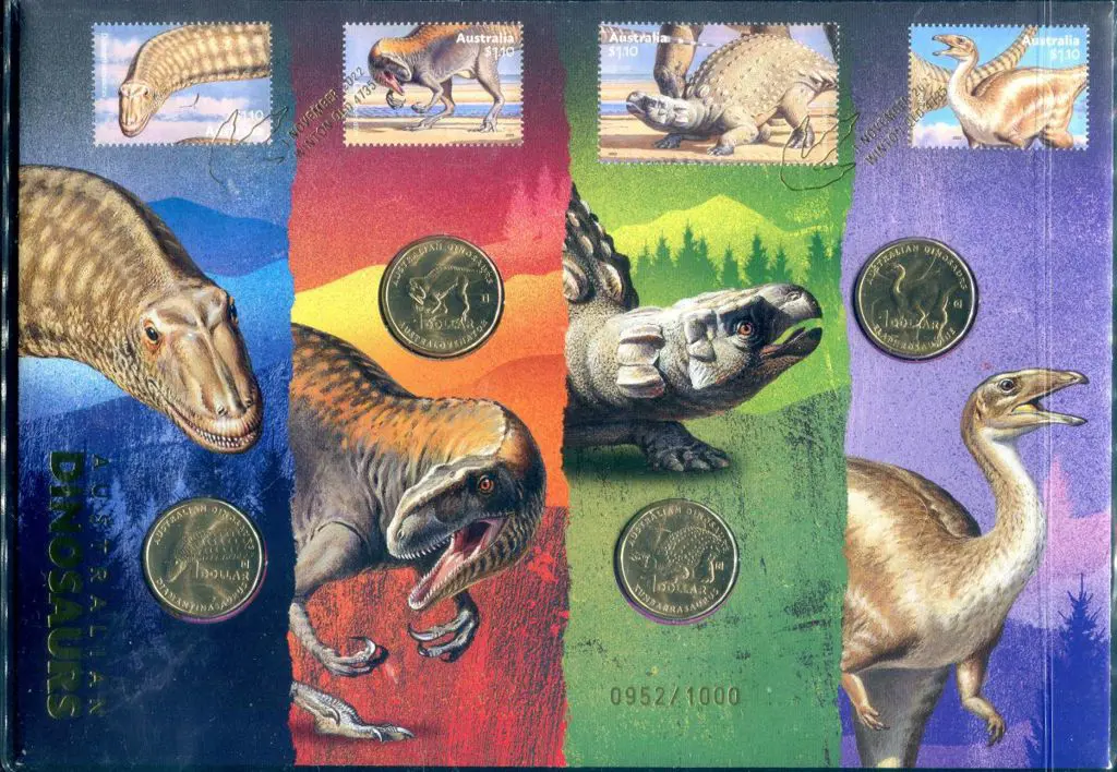 2022 (1st Nov) Aust Dinosaurs $1 x 4 with Privy ... Image 1++