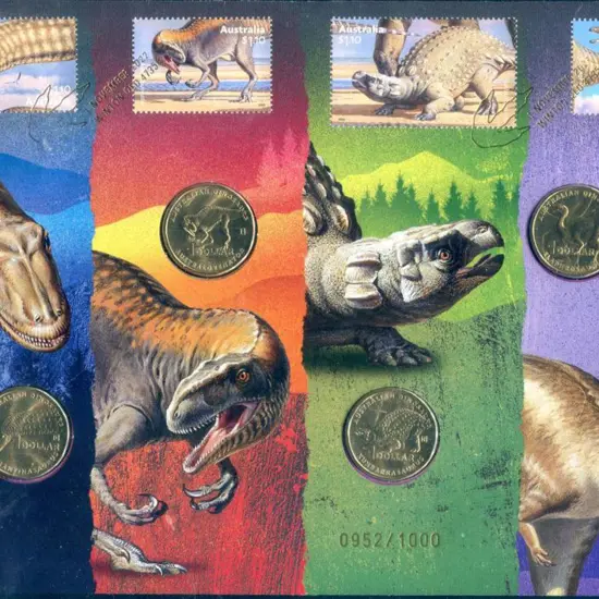 2022 (1st Nov) Aust Dinosaurs $1 x 4 with Privy ...