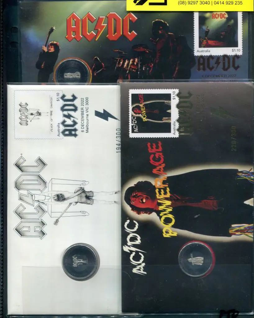 2022 (6th Dec) AC/DC Album Covers. Set of 5 ... Image 1++