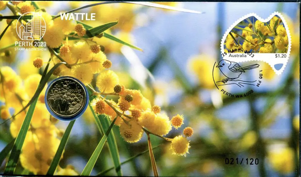 2023 (25th Mar) Perth Stamp & Coin Show - "Wattle" ... Image 1++