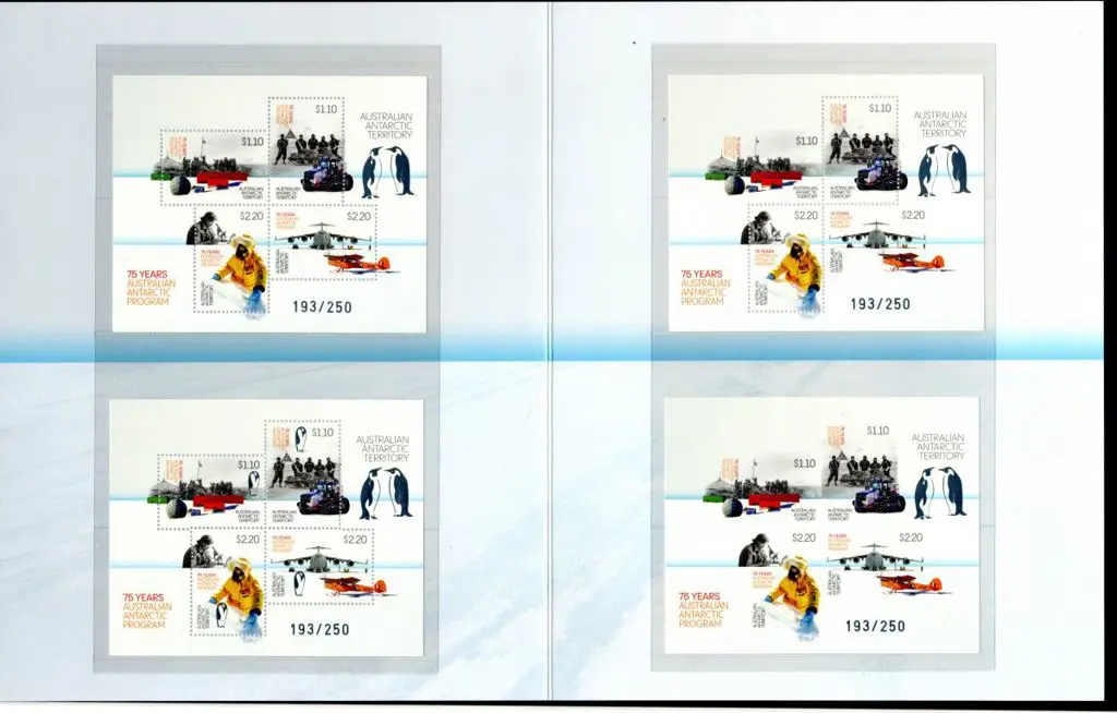2022 75 Years Antarctic Program M/S pres pack with ... Image 1++