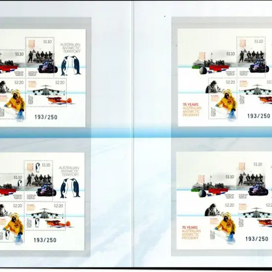 2022 75 Years Antarctic Program M/S pres pack with ...