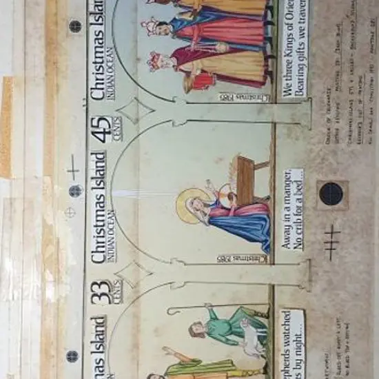 1985 Christmas Carols complete strip of 5 original ...