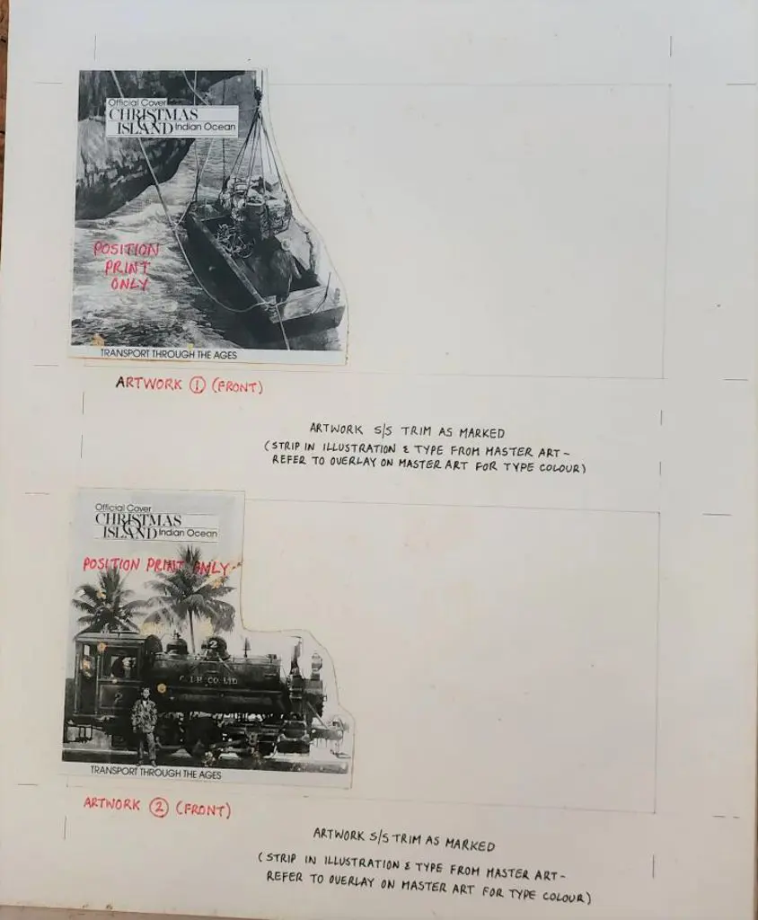 1990 Christmas Island Transport FDC env designs ... Image 1++