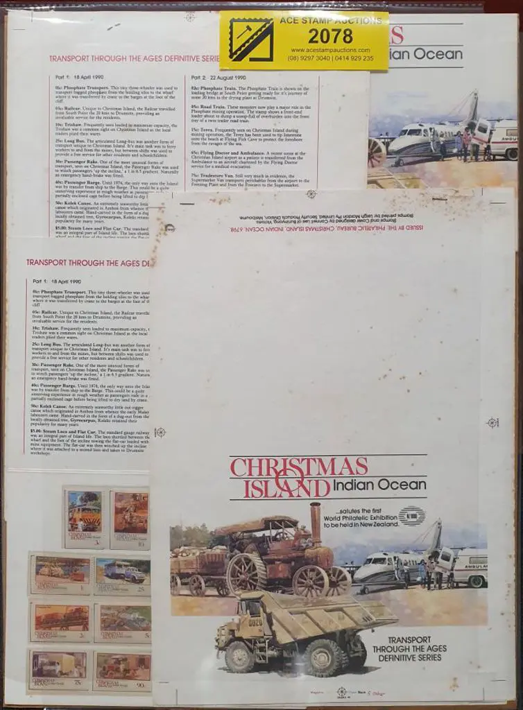 1990 Christmas Island Transport Presentation Pack ... Image 1++