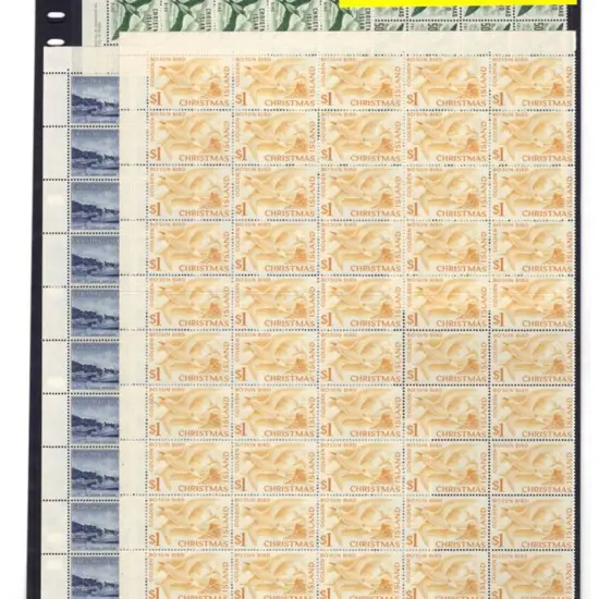 1963 2c to $1 Defins set of 10 in part sheets of ...