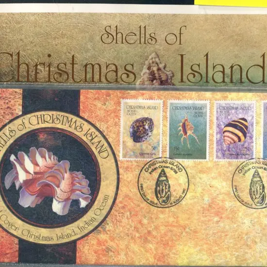 1992 10c to $5 "Christmas Island Shells" sets of 4 ...