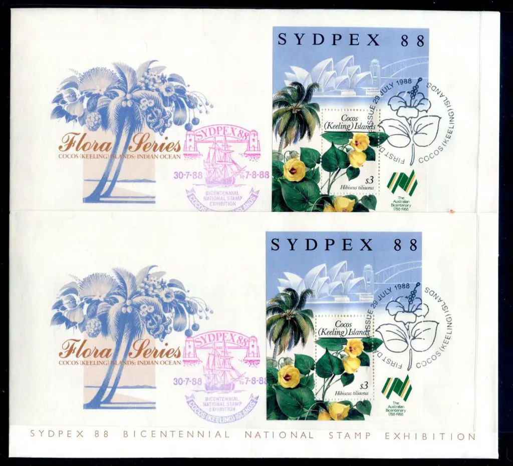 1988 (29th Jul) $3 Sydpex M/S on Official FDC's x ... Image 1++