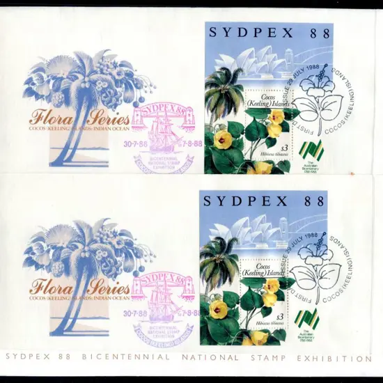 1988 (29th Jul) $3 Sydpex M/S on Official FDC's x ...