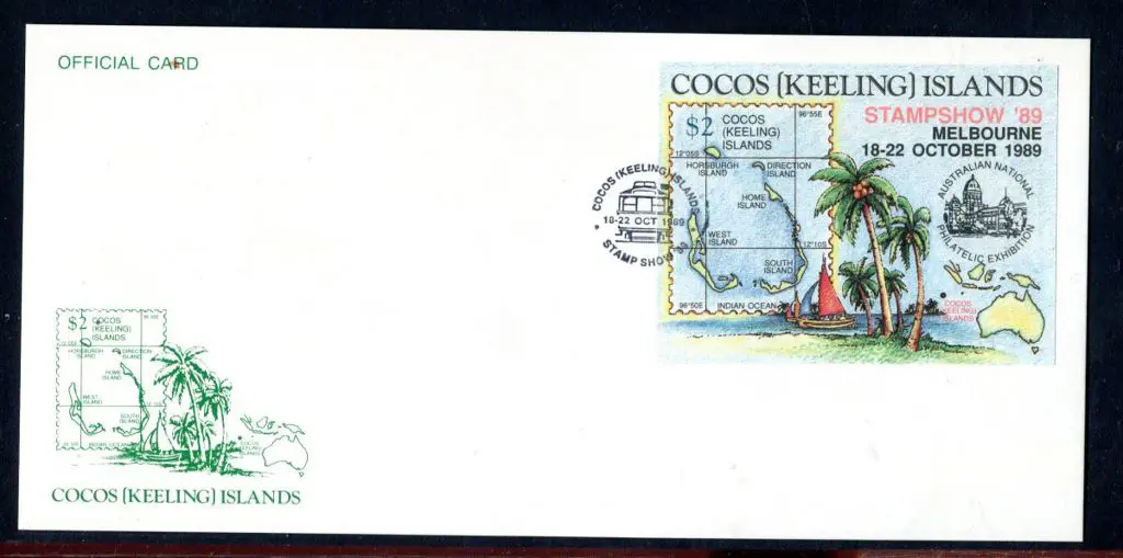 1989 $2 M/S as above but on Cocos Philatelic ... Image 1++