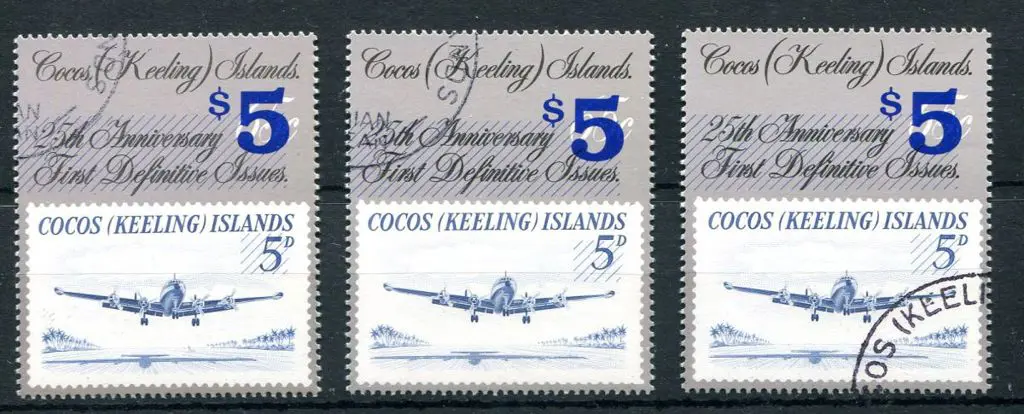 1990 $5 on 65¢ ovptd Constellation. CTO with full ... Image 1++