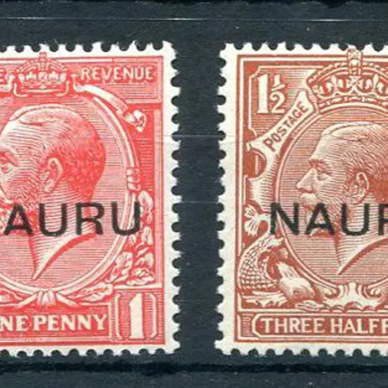 1916/23 "NAURU" central ovpts. Fine MLH. SG 13/16, ...