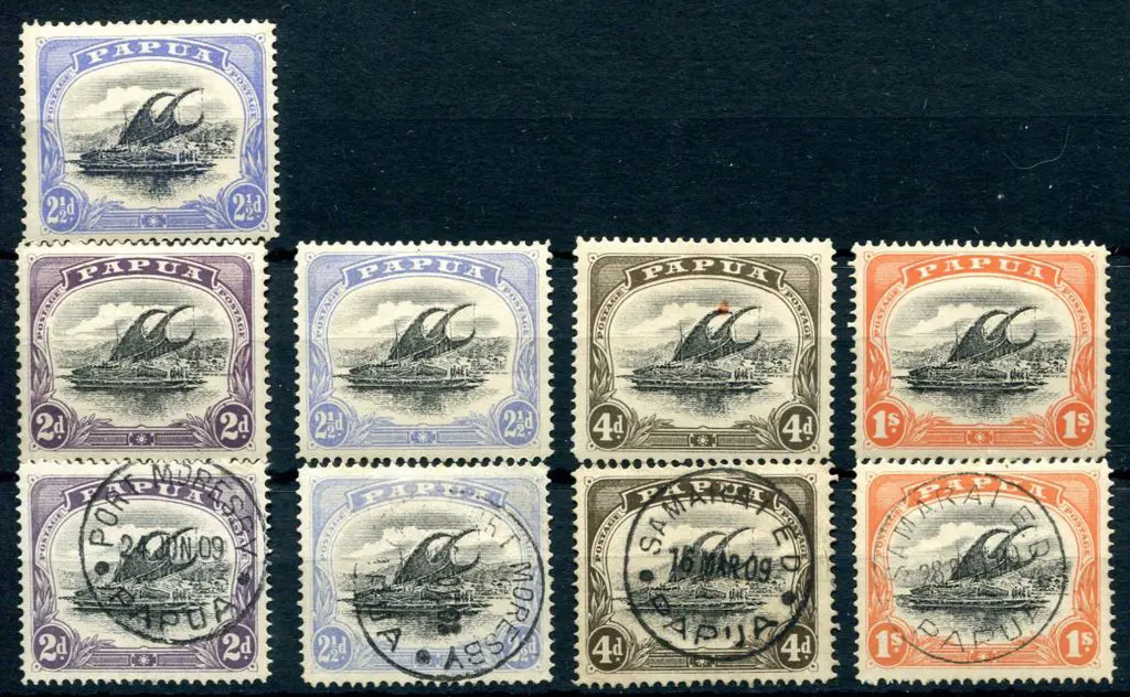 1907/10 2d, 2½d (both SG 56 & 56a), 4d & 1/- wmk ... Image 1++