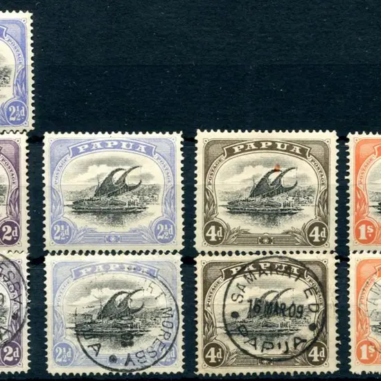1907/10 2d, 2½d (both SG 56 & 56a), 4d & 1/- wmk ...