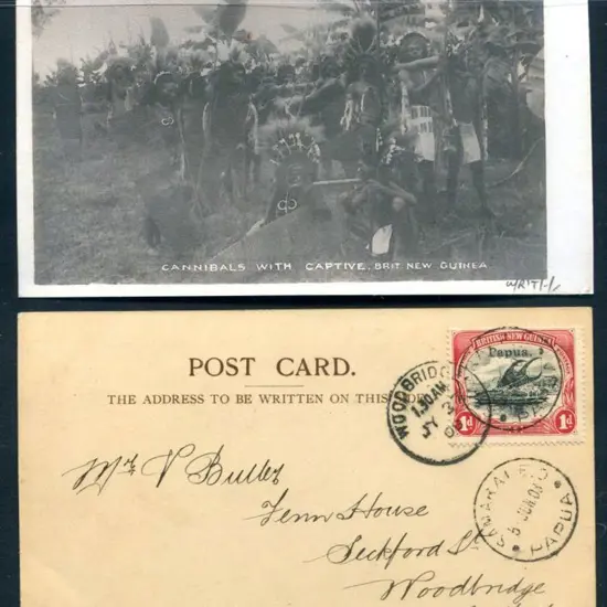 1908 (5th June) "Cannibals with Captive, Brit New ...