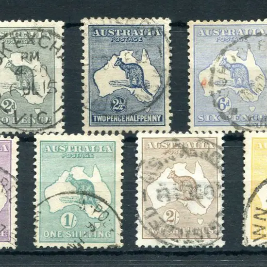 1910/11 large "Papua" bicolours to 2/6d with both ...