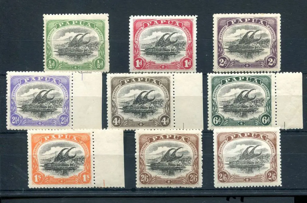 1910/11 large "Papua" bicolours to 2/6d with both ... Image 1++