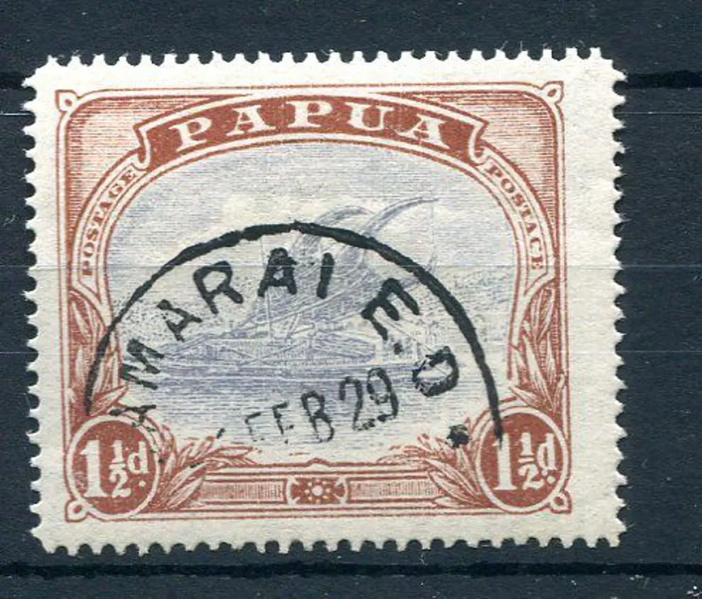 1916/31 1½d cobalt & light brown with "Postace" ... Image 1++
