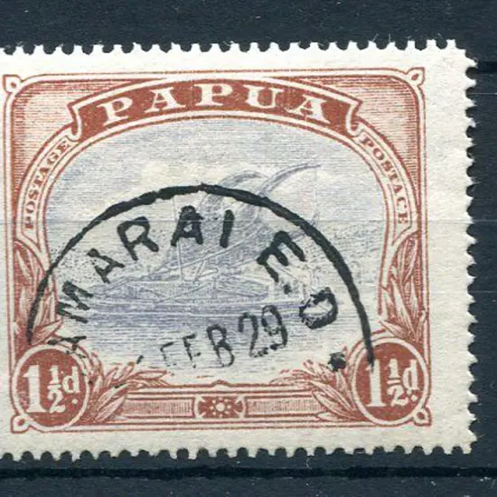 1916/31 1½d cobalt & light brown with "Postace" ...