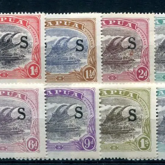 1931/32 Lakatoi bicolours ovptd "OS" set of 12. ...