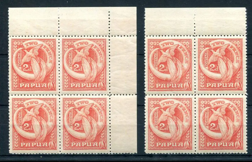 1932 2d red Bird of Paradise in upper marginal ... Image 1++