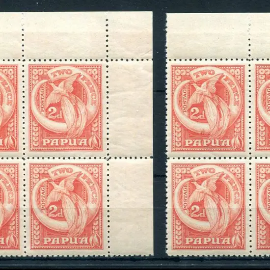 1932 2d red Bird of Paradise in upper marginal ...