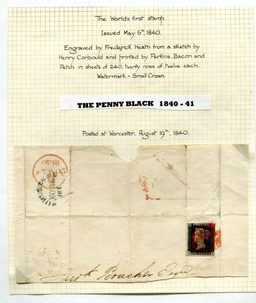 1840 1d black on large piece tied by red Maltese ... Image 1++