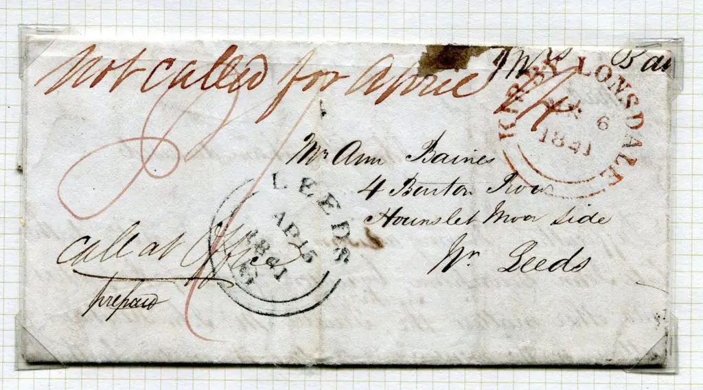 1841 (6th Mar) stampless entire with Kirby ... Image 1++