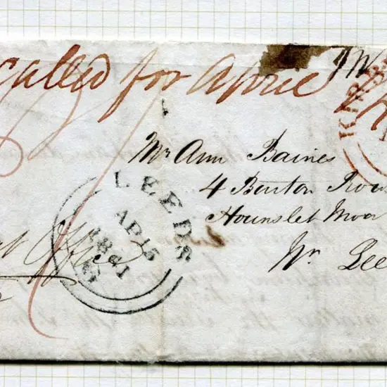 1841 (6th Mar) stampless entire with Kirby ...