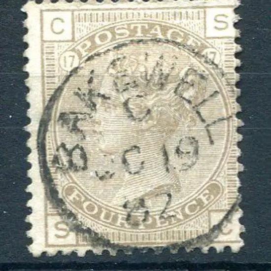 1880 4d grey-brown. Pl. 17. Superb used with neat ...