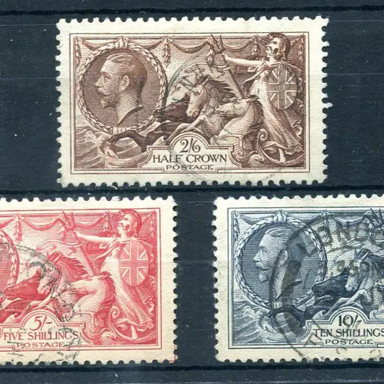 1934 Re-engraved Seahorses set of 3. Fine used ...