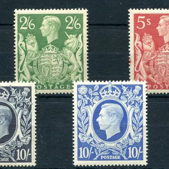 1939/48 KGVI high vals as above SG 476/78c Cat. ...