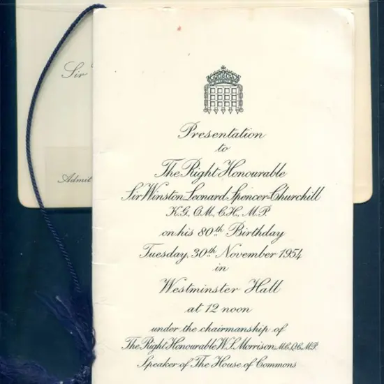 1954 (30th Nov) "Presentation to the Right ...
