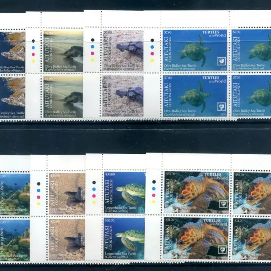 Aitutaki 2020 Turtles of the World set of 8 in ...